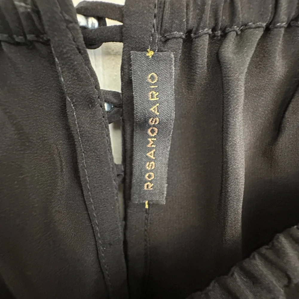 Rosamosario 100% Silk Crepe Palazzo Trousers Black Silk Palazzo Pajama Pant - Picture 4 of 14